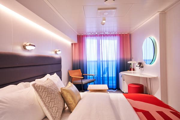 Sea Terrace Cabin Virgin Voyages' Scarlet Lady  / Courtesy of the cruise line